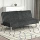 Furniture of America® Hinwil Charcoal Futon Sleeper Sofa-1