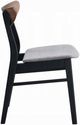 ACME Furniture Rebi 2-Piece Black/Gray Upholstered Dining Side Chair Set-4