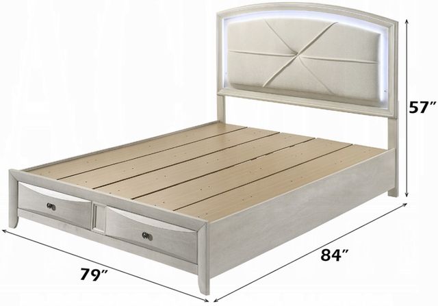 ACME Furniture Ramondi Antique White Eastern King Storage Panel Bed-3