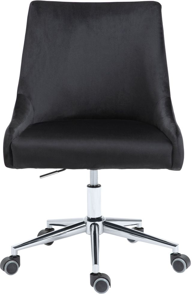 Meridian Furniture Karina Black Velvet Office Chair-2