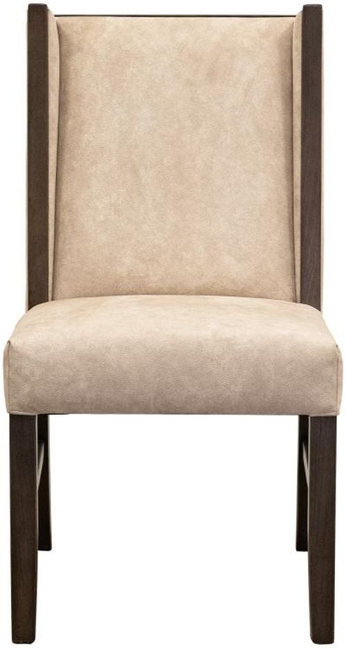 International Furniture Direct Forge Brown/Ivory Upholstered Dining Side Chair-1