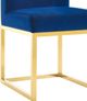 TOV Furniture Haute Navy Linen Chair in Brass-3