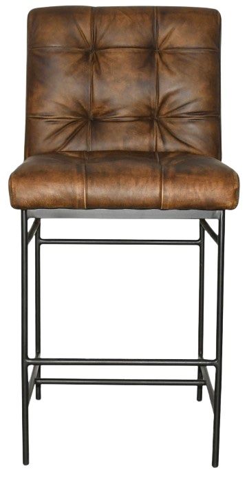 Home Trends & Design Essex Stockton Antique Whiskey/Black Counter Stool-1