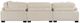 Homelegance® Traverse 4-Piece Beige 135" Modular Sectional with Ottoman-3