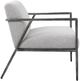 Uttermost® Brisbane Distressed Charcoal/Ivory Accent Chair-4