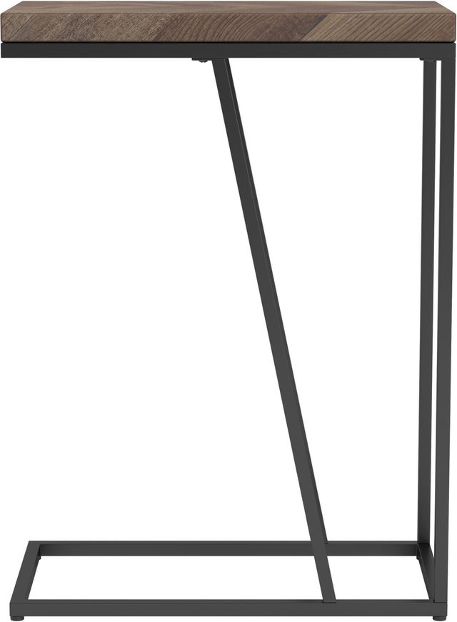 Coaster® Sergio Tobacco Chevron Rectangular Accent Table with Black Metal Base-3