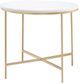 Coaster® Ellison White End Table with Gold Round X-Cross Base-0