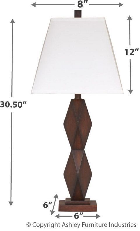 Signature Design by Ashley® Natane 2-Piece Dark Brown Table Lamps-2
