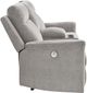 Causeuse inclinable électrique avec console de Signature Design by Ashley® Barnsana - Cendre-3