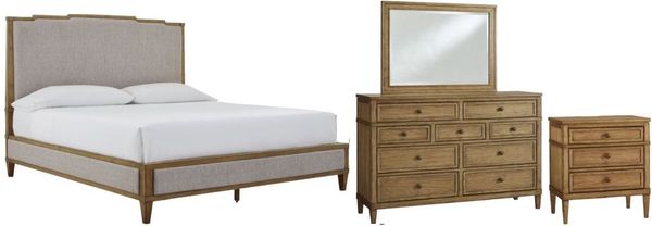 Front view of the Signature Design by Ashley® Sharlance 4-Piece Brown/Green Queen Bedroom Set