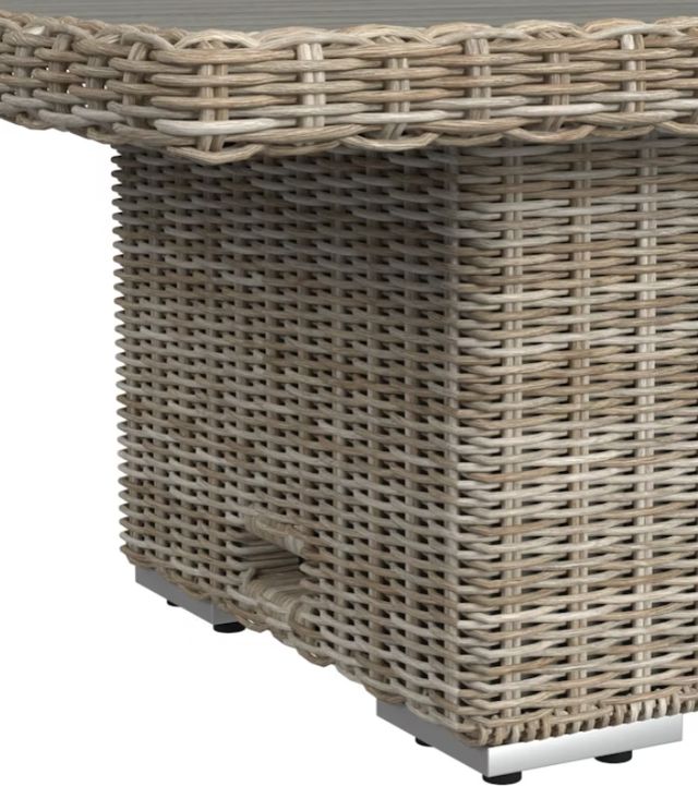 Elements International Carmona Natural Woven Outdoor Coffee Table-4