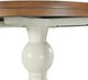 Elements International Park Creek Chestnut Round Dining Table with Antique White Base-4