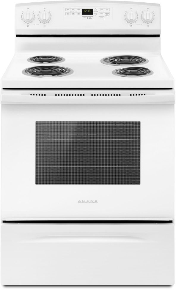 Amana® 30" White Freestanding Electric Range