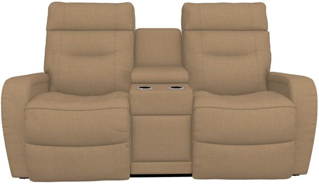 La-Z-Boy® Baron Toast Power Wall Reclining Loveseat with Console and Headrest-1