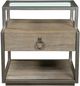Riverside Furniture Sophie Glass Top Side Table with Natural Frame-1