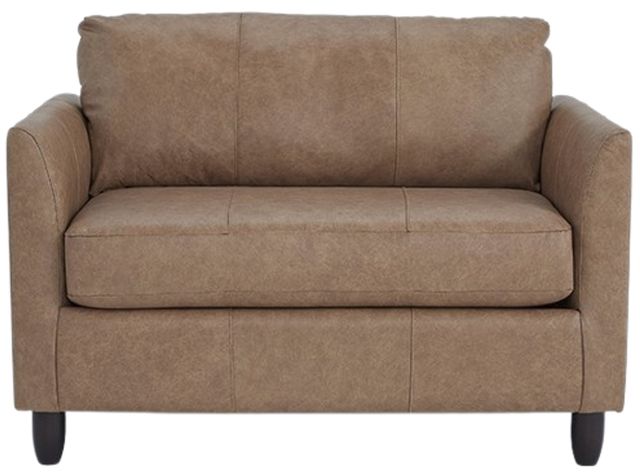 Best® Home Furnishings Customizable Bayment Leather Memory Twin Sleeper Chair with Dark Walnut Legs-1