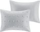 Olliix by Urban Habitat Grey King/Queen Brooklyn Cotton Jacquard Comforter Set-3