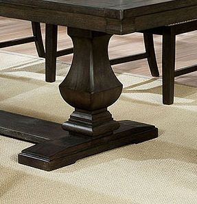Furniture of America® Faulk Espresso Warm Gray Dining Table-1