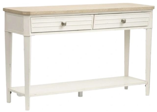 Magnussen Home® Echo Isles Driftwood and Sea Pearl Rectangular Sofa Table-0