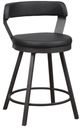 Homelegance® Appert Black/Dark Gray Swivel Counter Height Chair-0