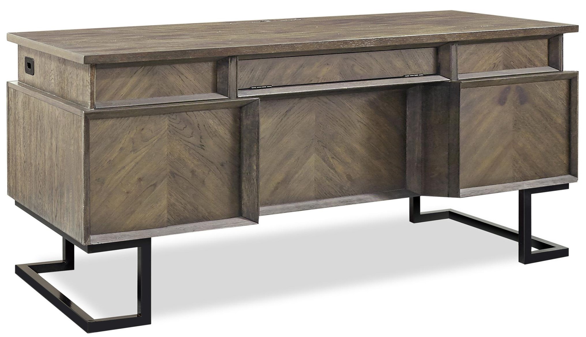 aspenhome Harper Point Executive Desk - Thumbnail 3