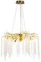 A & B Home Clear/Gold Chandelier with Strands and Droplet-0