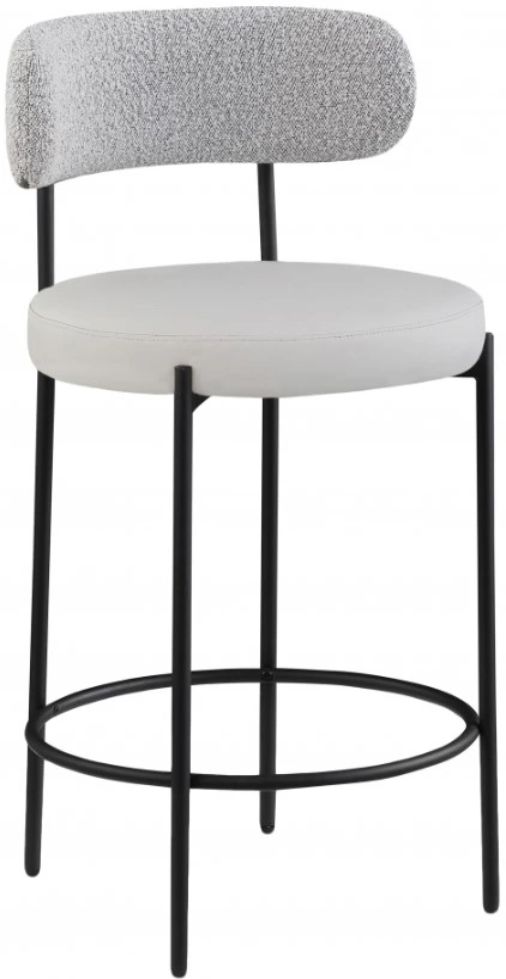 Meridian Furniture Beacon Taupe Leather Counter Stool-0