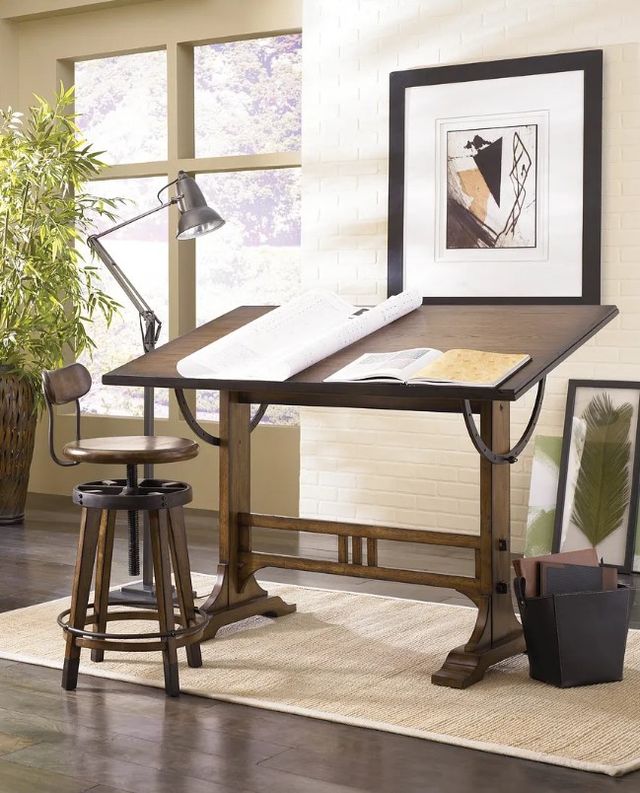 Hammary® Studio Home Brown Adjustable Stool-1