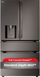 LG 36" 28.6 Cu. Ft. PrintProof™ Black Stainless Steel French Door Refrigerator with Full-Convert Drawer™-3