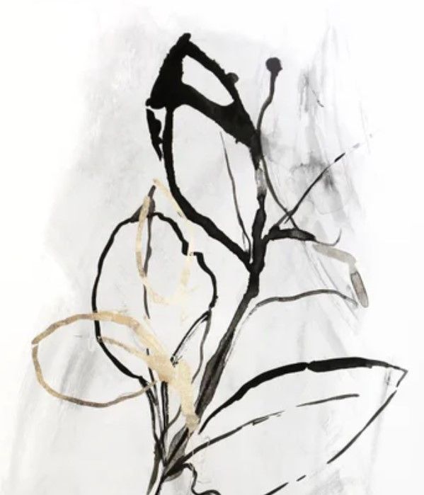 Stylecraft All the Leaves Are Gold Black/White Wall Art-1