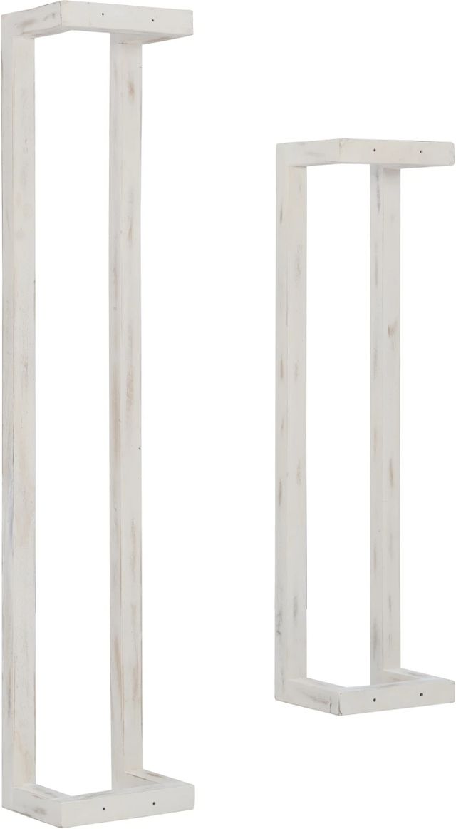 Powell® Troy 2-Piece White Towel Rack Set-4