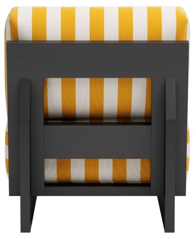 Zuo® Modern Shoreline Black/White/Yellow Aluminum Fabric Outdoor Accent Chair-3