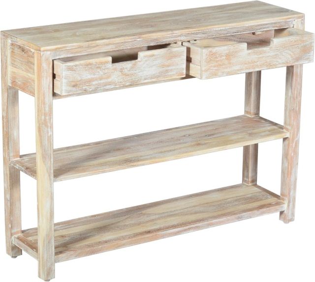 Jofran Inc. Global Archive Reynolds White Wash Sofa Table-2