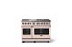 Viking® 5 Series 48" Blush Pro Style Dual Fuel (NG) Range with Brushed Brass Trim-3