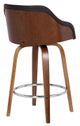 Armen Living Alec Brown Counter Swivel 26" Stool-4