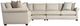 Bernhardt Barnes Bernhardt Living 4-Piece Beige L-Shape Sectional-1