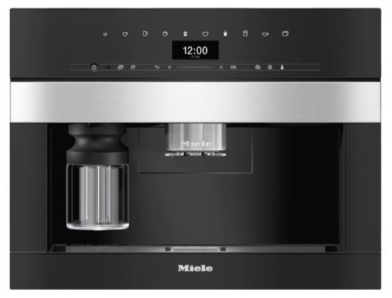 Miele Pureline 24" Black Built-In Plumbed Smart Coffee System-0