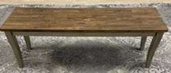 Solid Wood Two Tone Bench-0