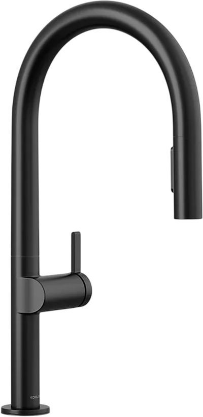 KOHLER® Components® Matte Black Pull-Down Kitchen Sink Faucet with 2-Function Sprayhead-0