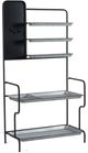 A & B Home Matte Black/Silver Shelf-0