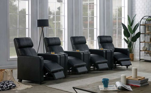 Coaster® Toohey 7-Piece Black Home Theater Seating Set-3