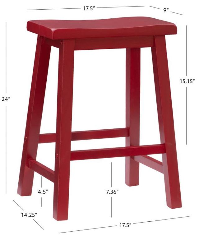 Powell® Color Story Crimson Red Counter Stool-1