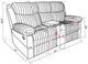 Global Furniture USA U6028 Brown Manual Reclining Loveseat with Console-3