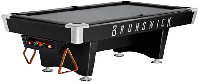 Brunswick Black Wolf Pro Matte Black 7' Pool Table-0