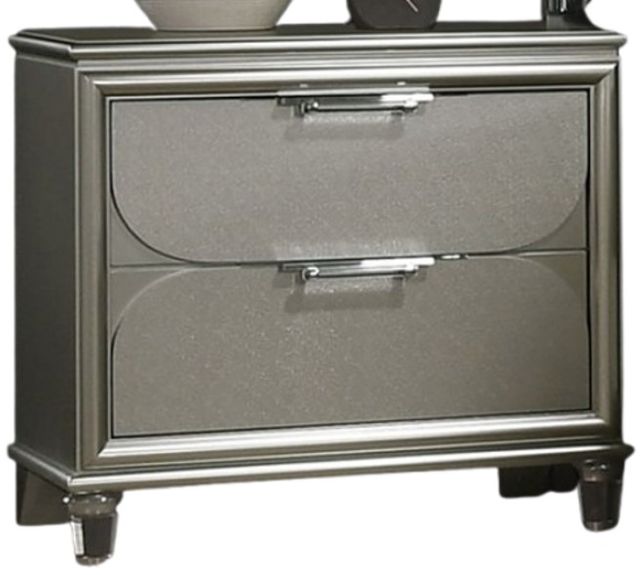 Furniture of America® Sheridan Silver Nightstand-0