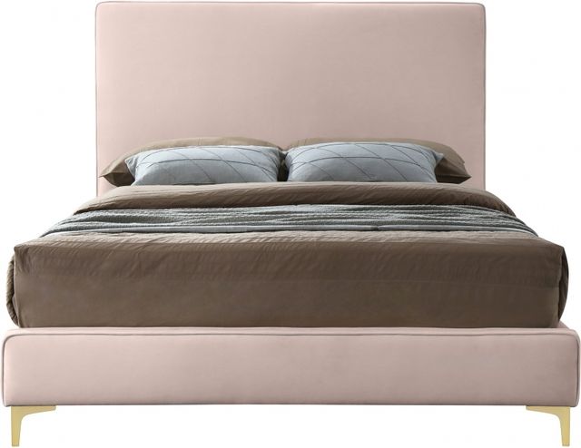 Meridian Furniture Geri Pink Velvet King Bed-1
