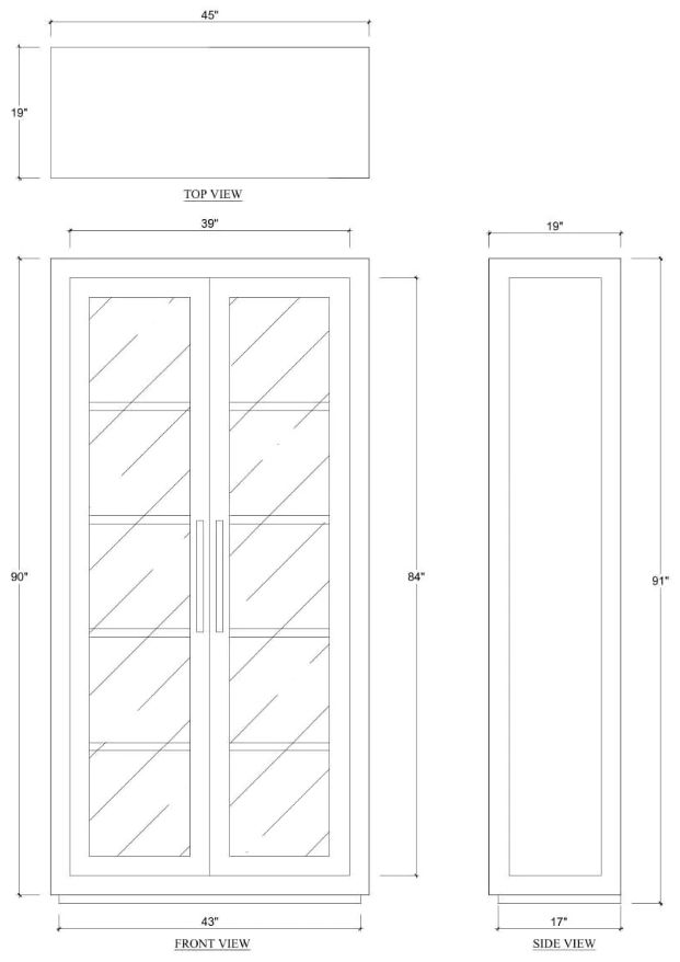 Bramble Tuscan Display Cabinet-2