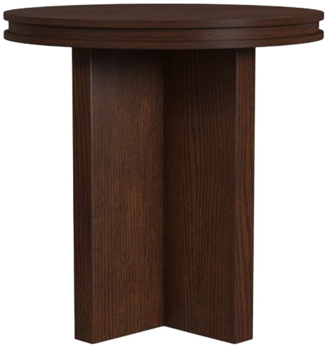 Flexsteel® Waterfall Walnut Brown Round End Table-3