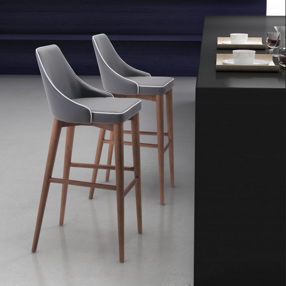 Zuo® Modern Moor Dark Gray Bar Chair-2