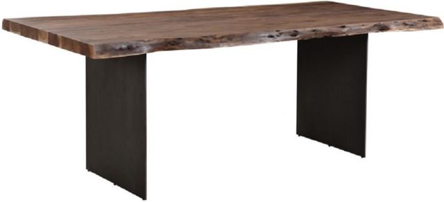 Moe's Home Collection Howell Brown Dining Table with Black Iron Legs-0